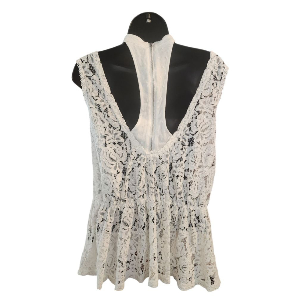 POL Tank Top Size S White Lace, New - Picture 2 of 5
